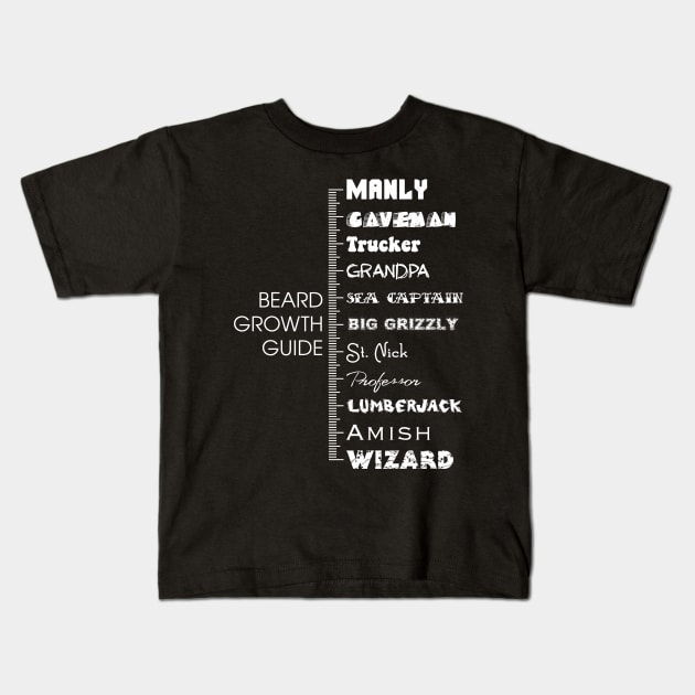 Special Christmas Beard Growth Chart Kids T-Shirt by SolarFlare